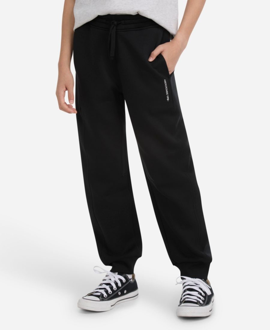 

Детские спортивные брюки-джоггеры с эластичным поясом, облегающего кроя abercrombie kids, Black