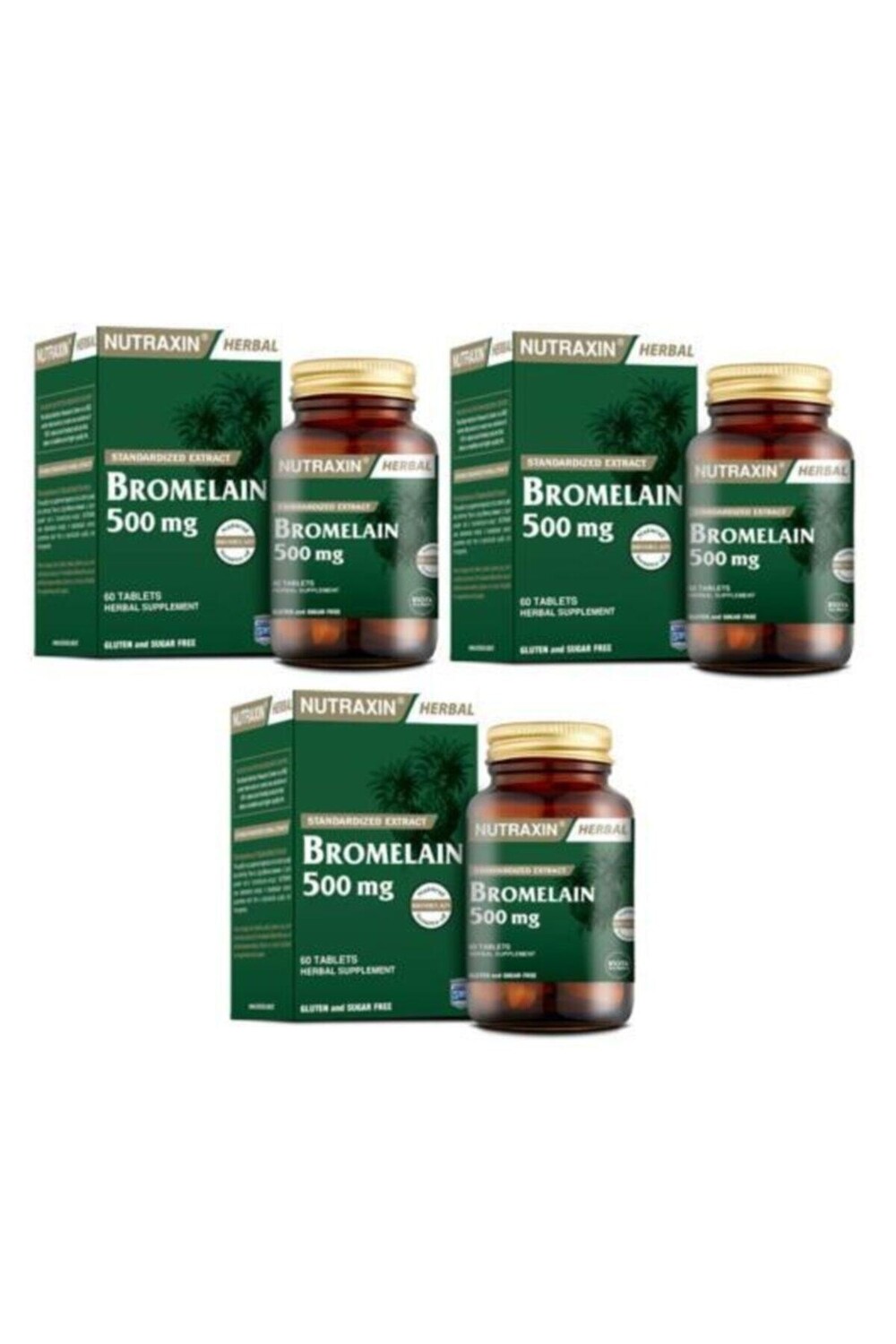 

Nutraxin Бромелайн 60 капсул X 3