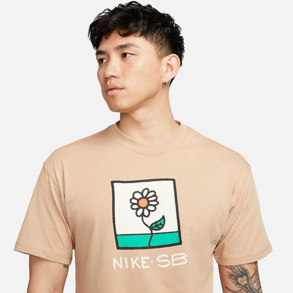 Футболка Nike SB Floral T-Shirt 'Khaki', хаки — фото 2