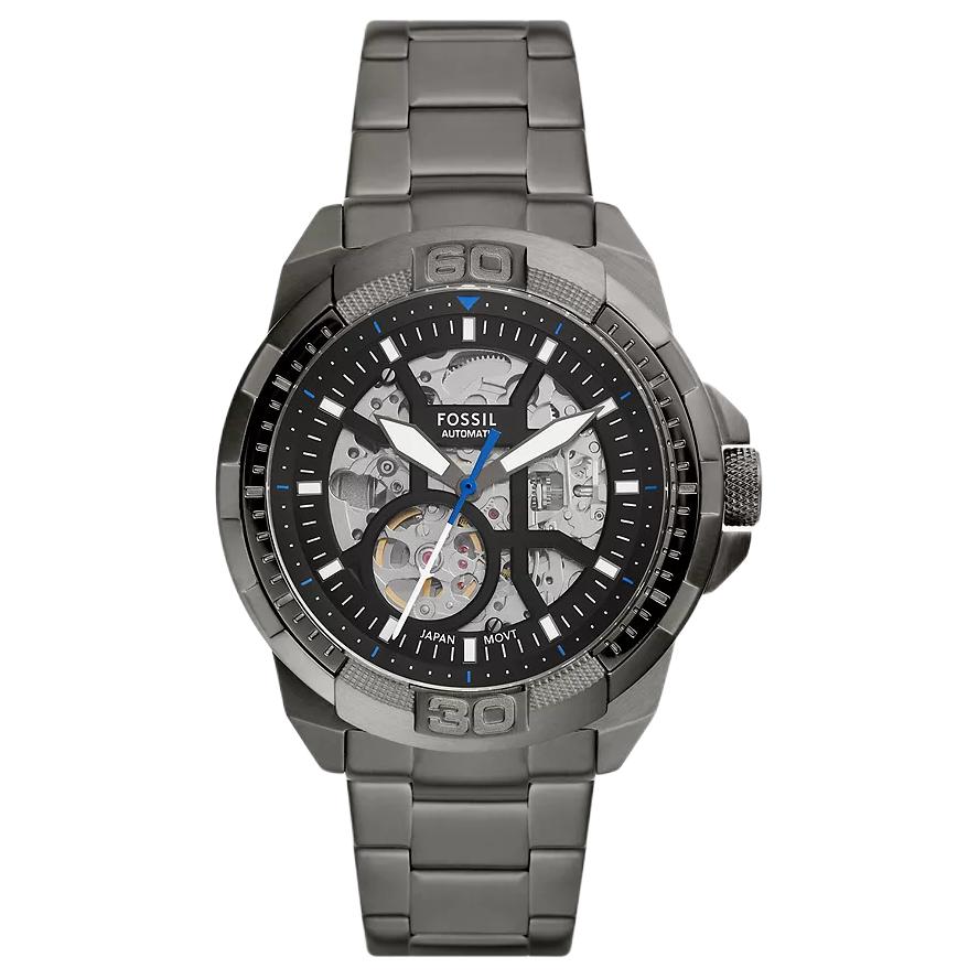 

FOSSIL Часы Wrist Watch Automatic Mechanical Movement Stainless Steel Strap 44mm Skeleton Dial Men's Watch, Skeleton Dial