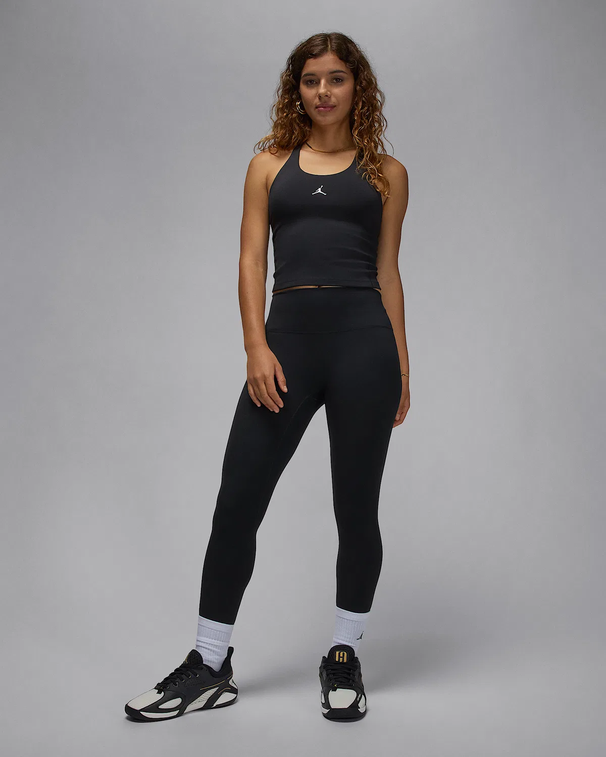 Женские леггинсы с высокой посадкой Dri-FIT Jordan Sport, Black/White — фото 4