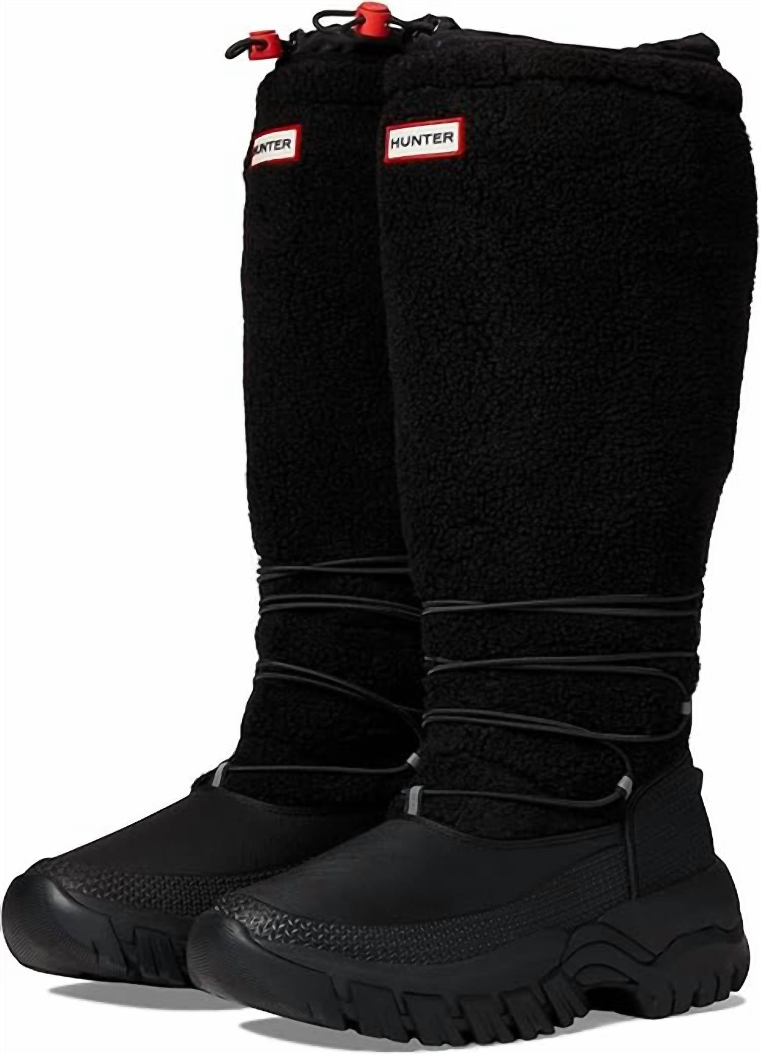 Ботинки высокие зимние Hunter Wanderer Sherpa, черный