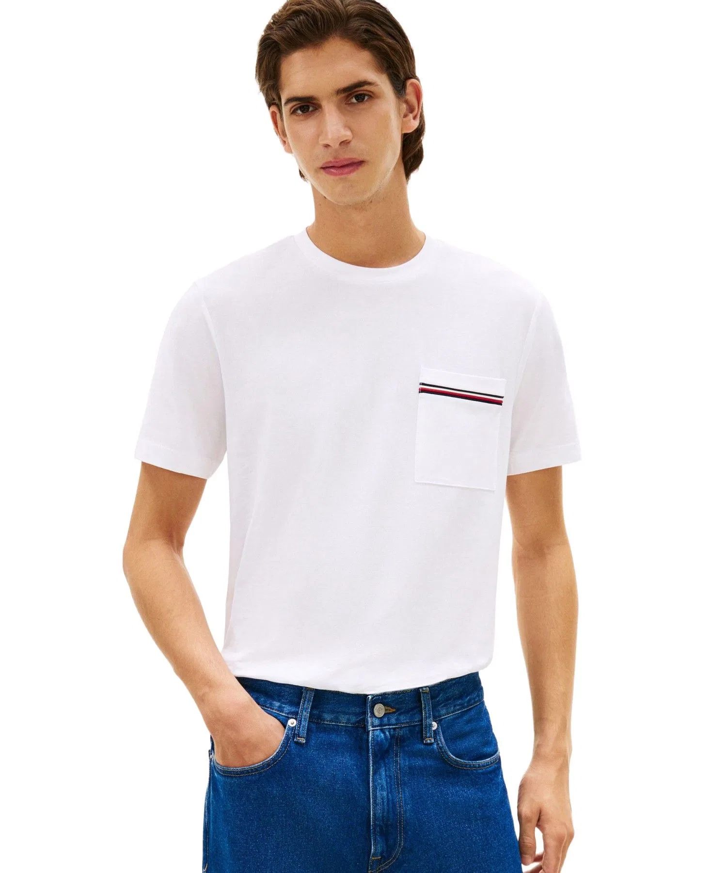 Мужская футболка Tommy Hilfiger GLOBAL STRIPE PIQUE POCKET TEE