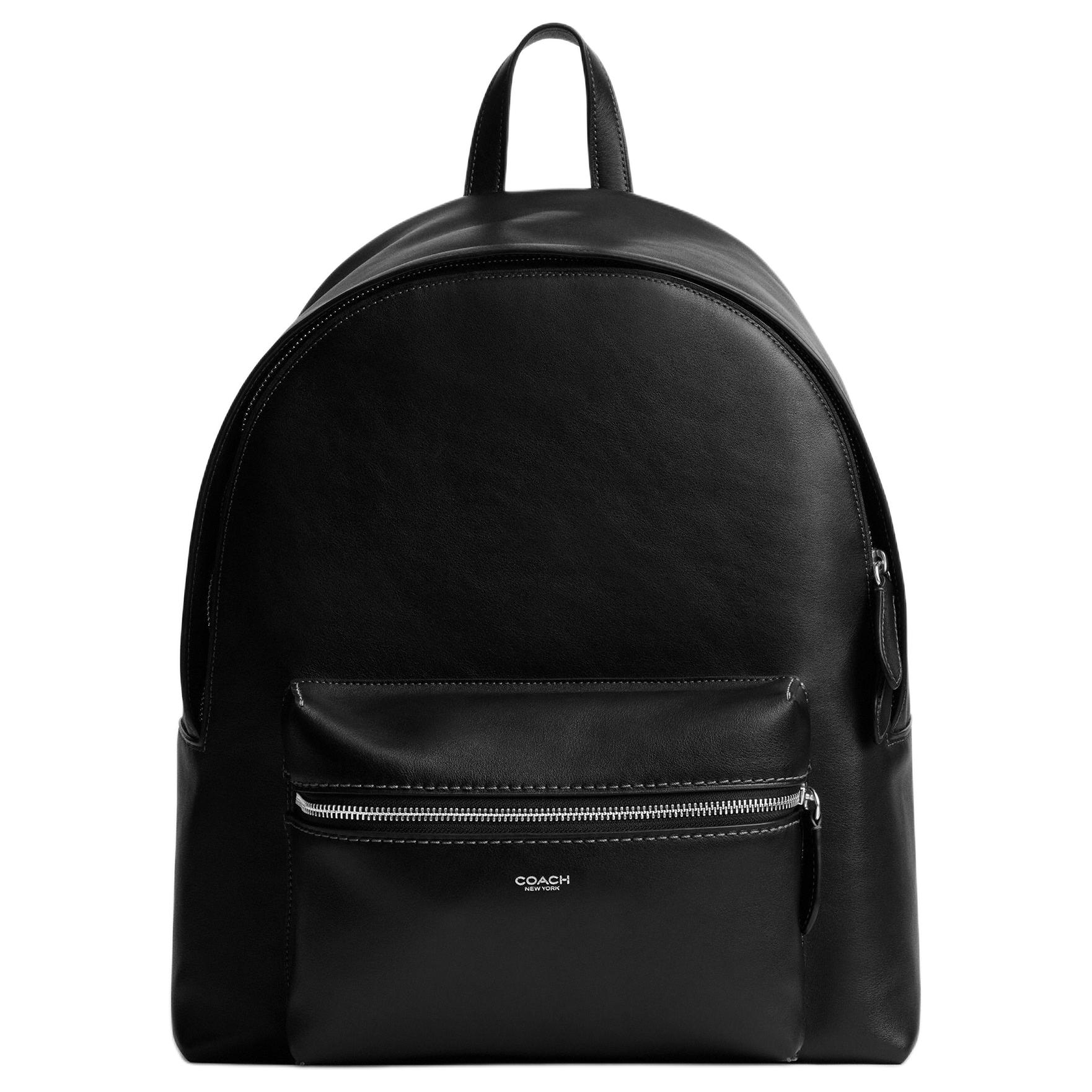 

COACH Кожаный рюкзак из коровьей кожи унисекс черный