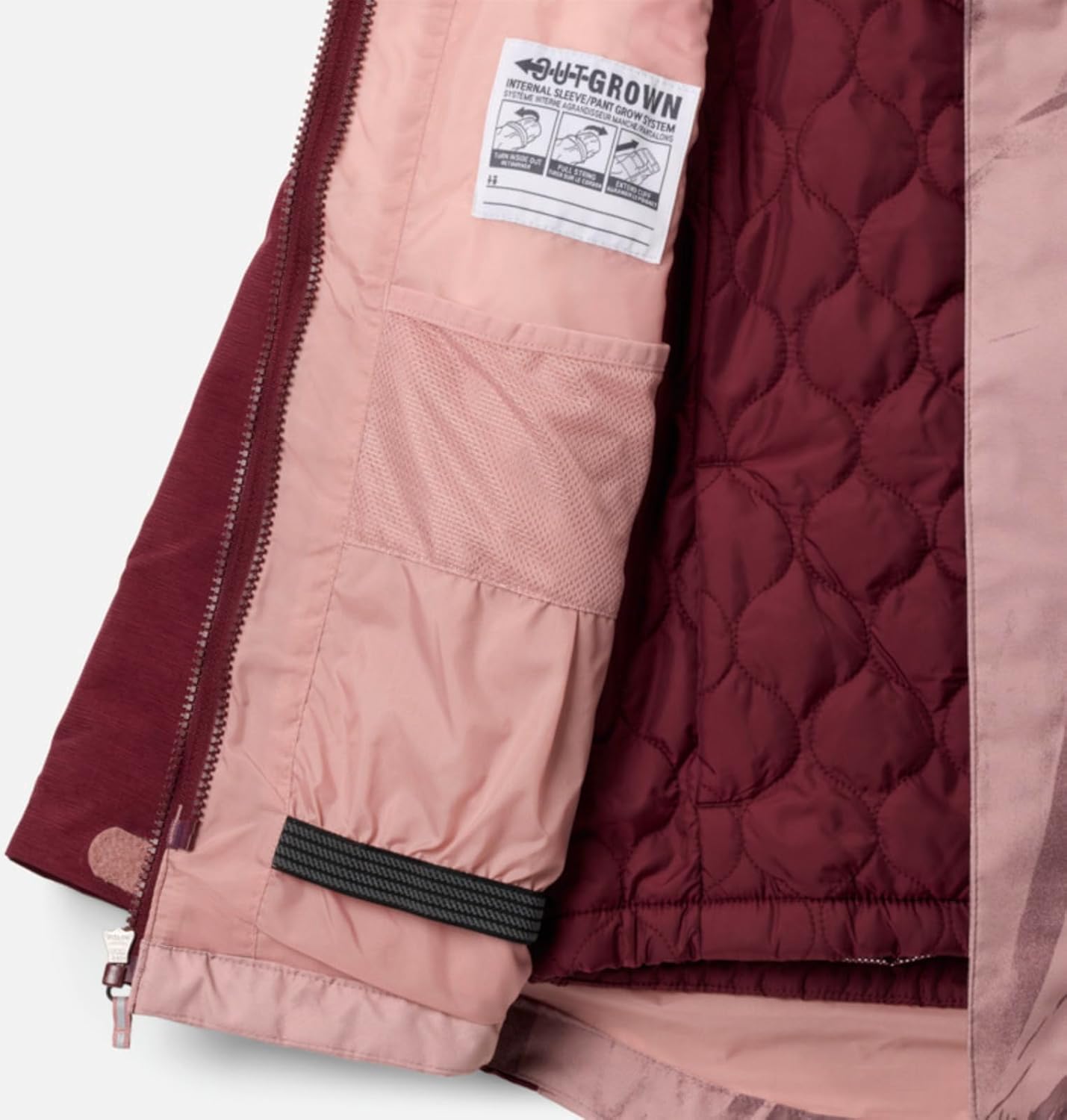 Куртка Columbia Girls Whirlibird III Interchange, Fig Snowflight Tonal/Rich Wine — фото 3