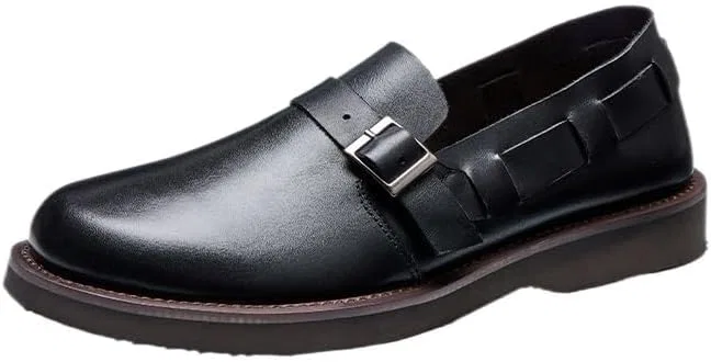 Мокасины кожаные повседневные, Black DHFIRUFSHLO