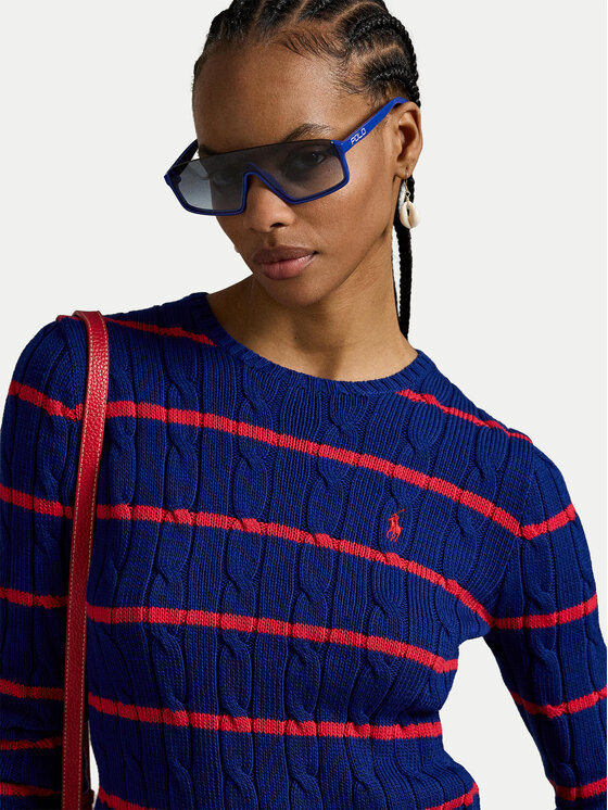 Свитер slim fit 211972119001 Polo Ralph Lauren, синий — фото 4