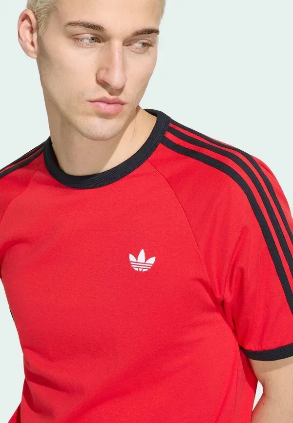 Футболка с принтом 3S tee Adidas Originals, ярко-красный/черный — фото 3