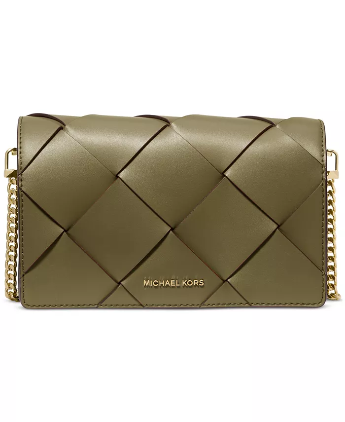 

Jet Set Small Flap Chain Leather Crossbody Michael Kors, зеленый