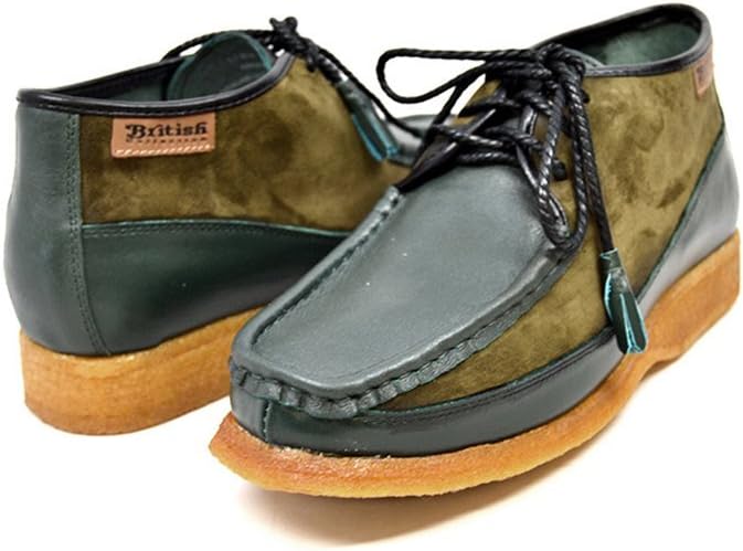 

Мужские кожаные кроссовки Knicks Three Quarters на шнуровке из британской коллекции British Collection, зеленый