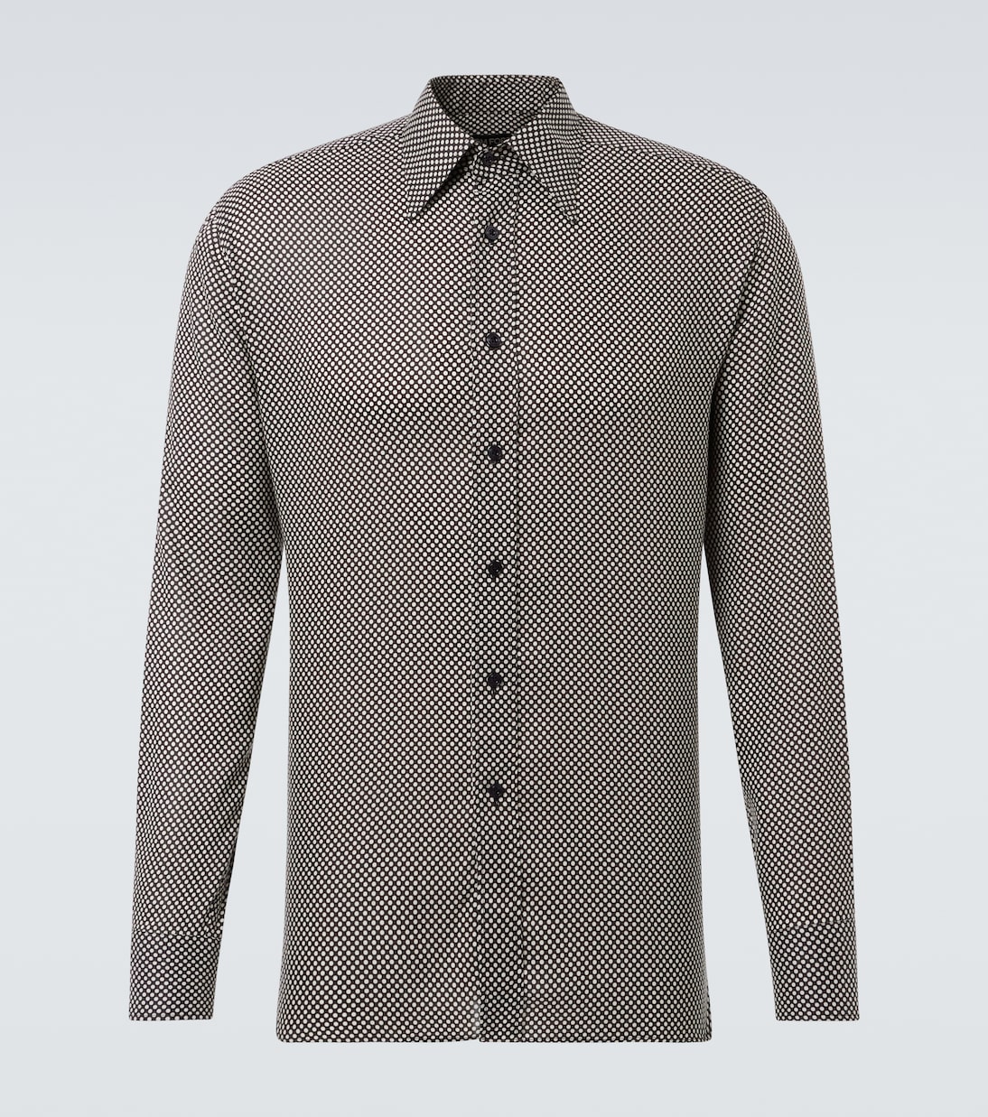 

Рубашка в горошек Tom Ford, Black/Ecru