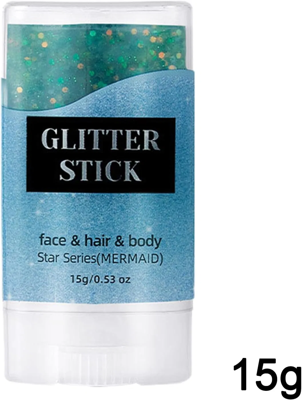 Стик для тела с блестками Glitter Stick, зеленый — фото 2