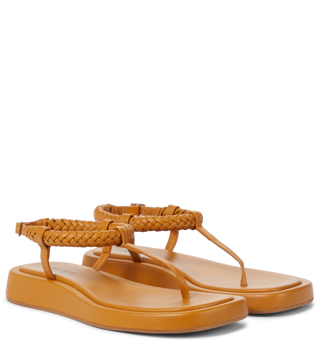 Сандалии кожаные GIA/RHW Rosie 3 Gia Borghini, Golden Brown
