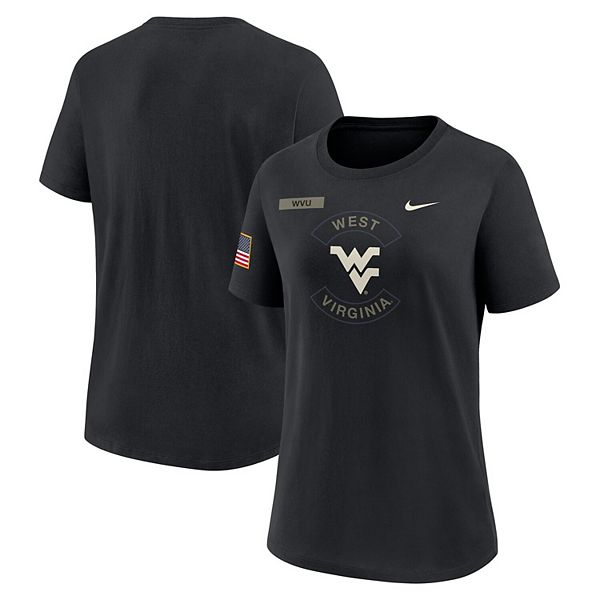 

Женская черная футболка West Virginia Mountaineers 2025 Military Appreciation Dri-Fit Nike, Черный, Женская черная футболка West Virginia Mountaineers 2025 Military Appreciation Dri-Fit Nike
