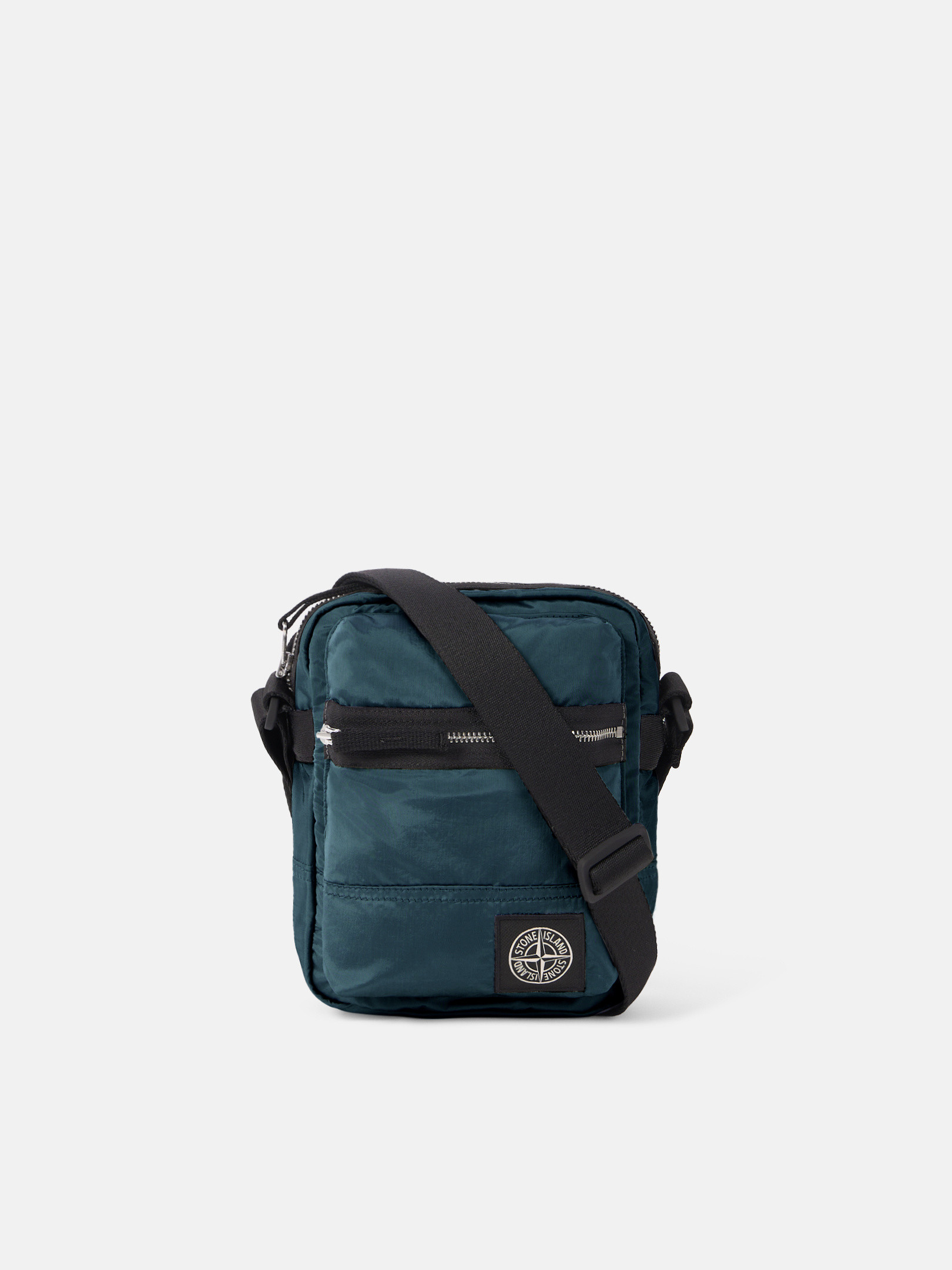 

Сумка-кенгуру с передним карманом и подкладкой из рипстопа Stone Island 9200015 COATED NYLON METAL IN ECONYL, Dark Teal Green