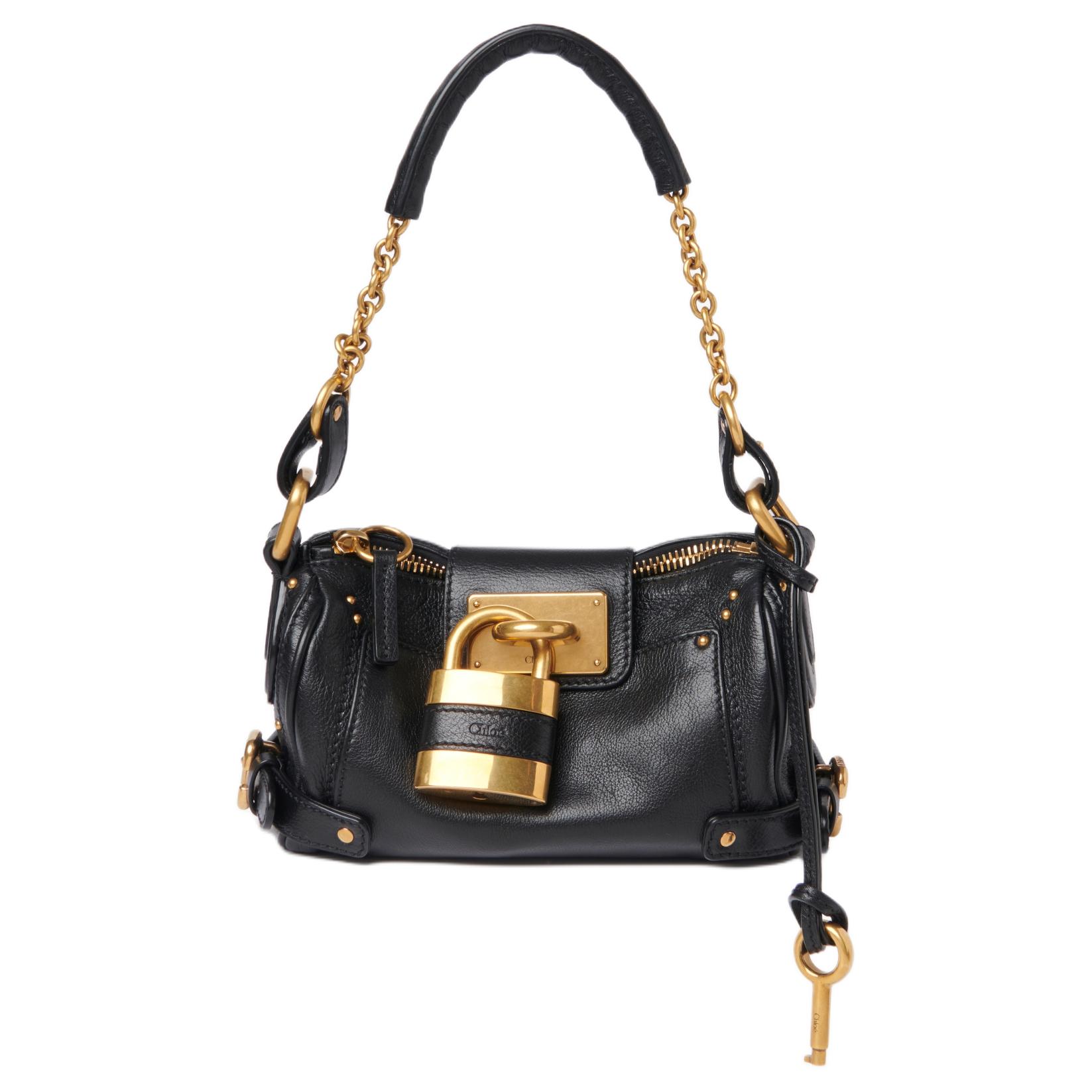 

Chloé Сумка через плечо Chloe из кожи черная женская