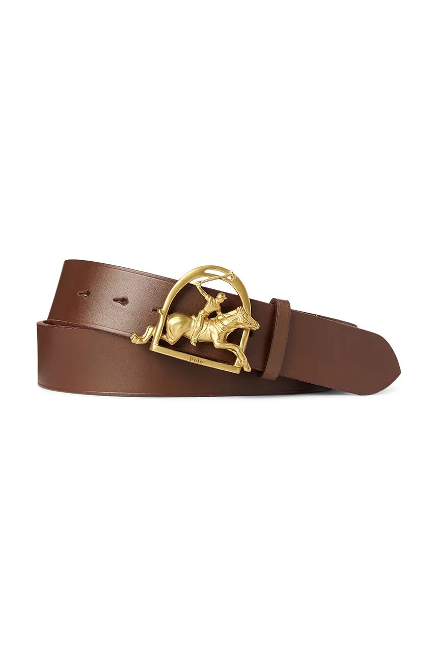 

Кожаный ремень Polo Ralph Lauren, коричневый