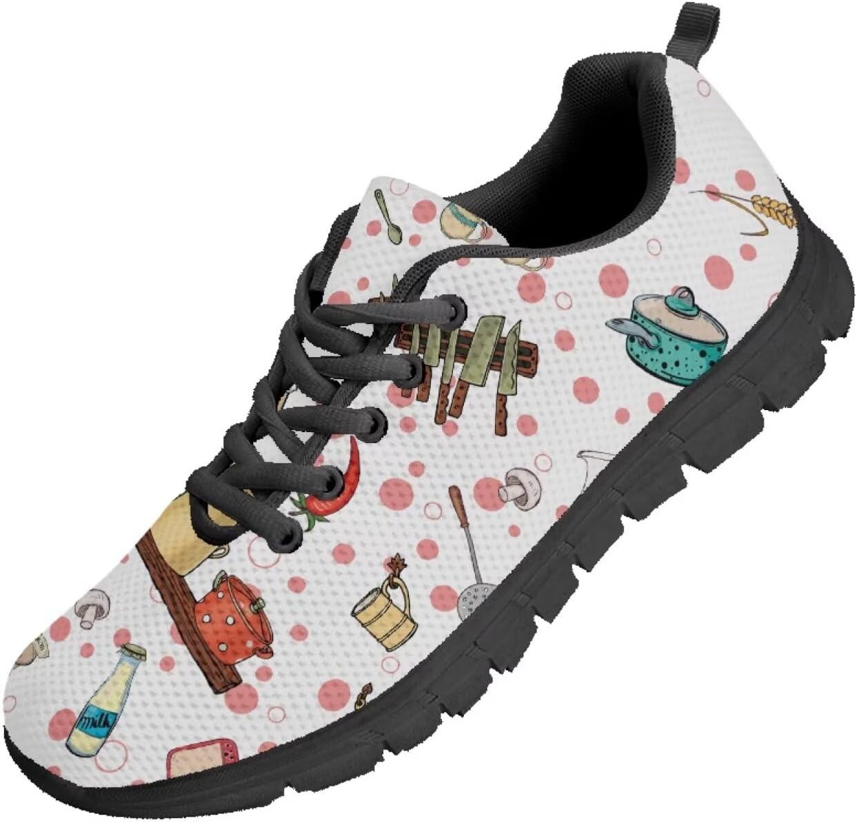 

Мужские кроссовки Funnydude Funny с принтом для тенниса, повседневная обувь для прогулок, легкие дышащие кеды, Cartoon Kitchenware