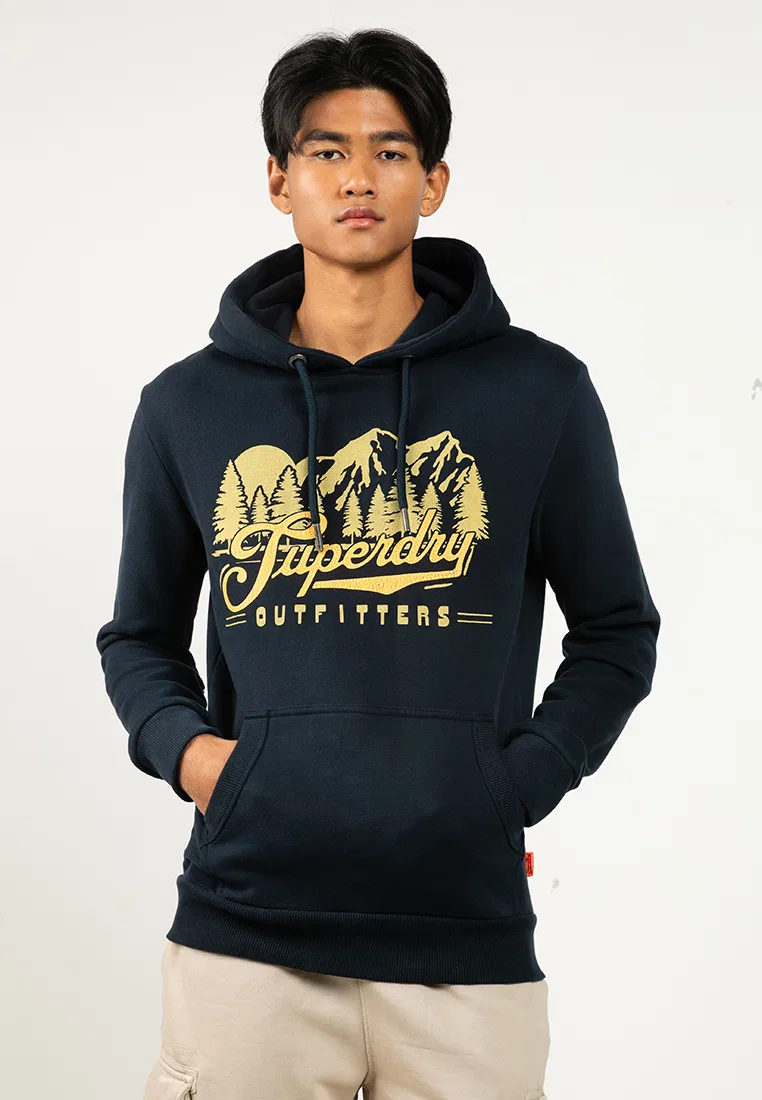 Худи, Outfitters Superdry, темно-синий