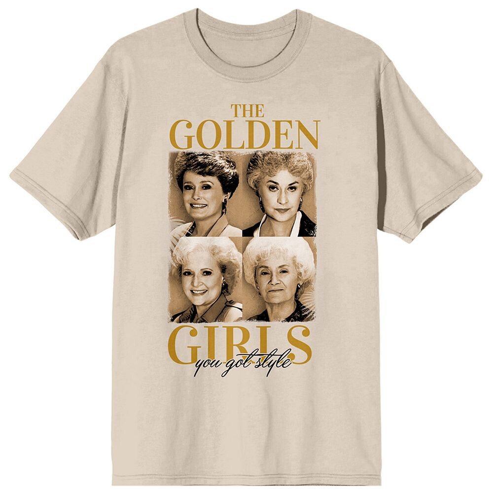 

Мужская футболка с короткими рукавами и рисунком The Golden Girls You Got Style Licensed Character, кремовый