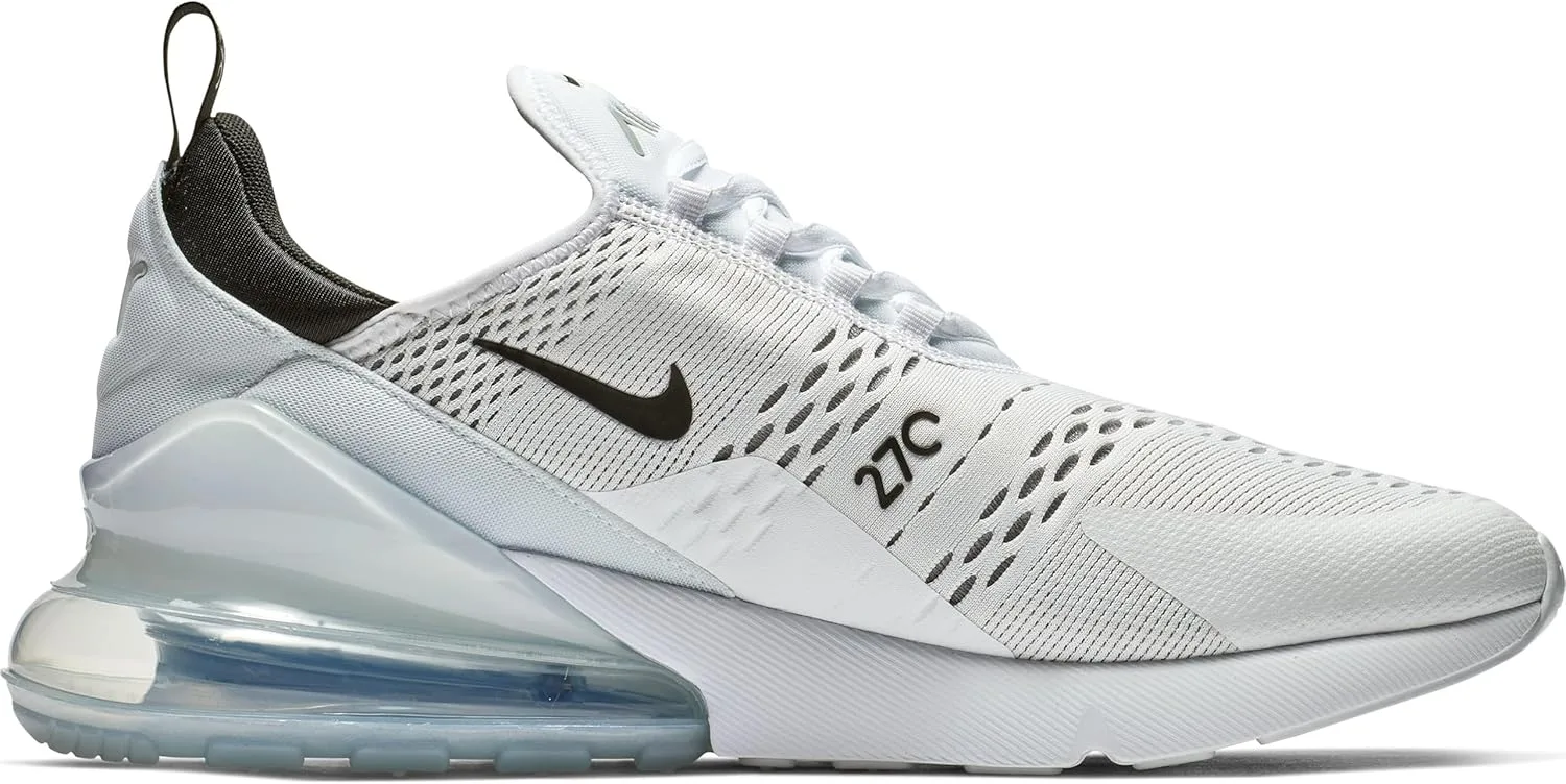 Мужские низкие кроссовки Nike Air Max 270, белый/черный — фото 2