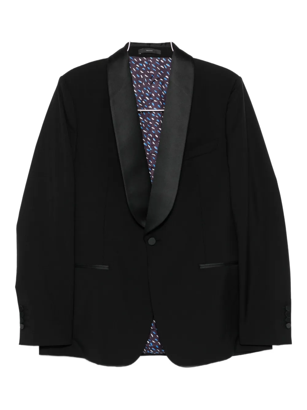 

Пиджак с шалевыми отворотами из смеси шерсти и мохера Paul Smith, черный