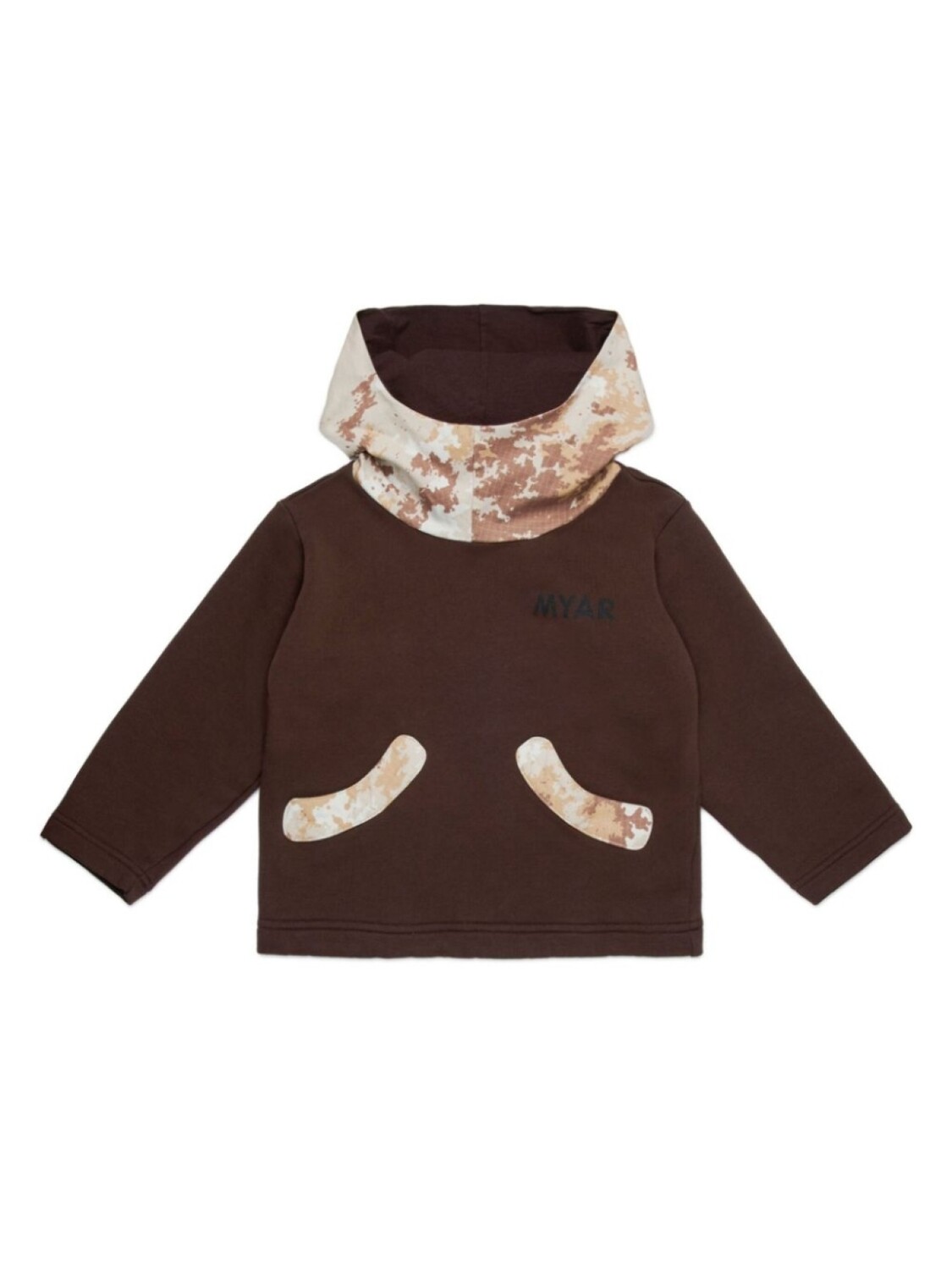 

Худи в стиле колор-блок MYAR KIDS, коричневый
