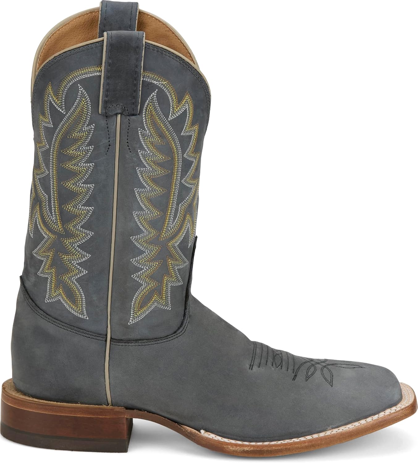 Мужские ковбойские сапоги Justin Rancho 11 Western Leather - прочные, классический дизайн, комфортная посадка, идеально подходят для ранчо и родео, серый — фото 2