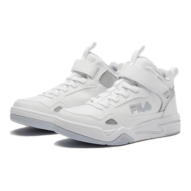 FILA KIDS Нескользящие износостойкие детские повседневные кроссовки белого и серого цвета для подростков — фото 3