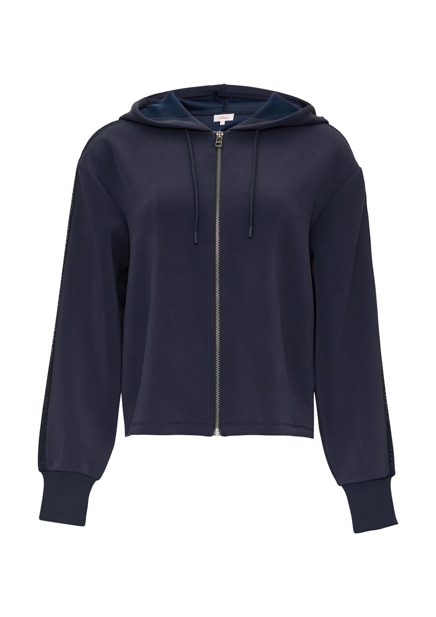 

Толстовка с капюшоном на молнии s.Oliver Zip-Up Hoodie, темно-синий