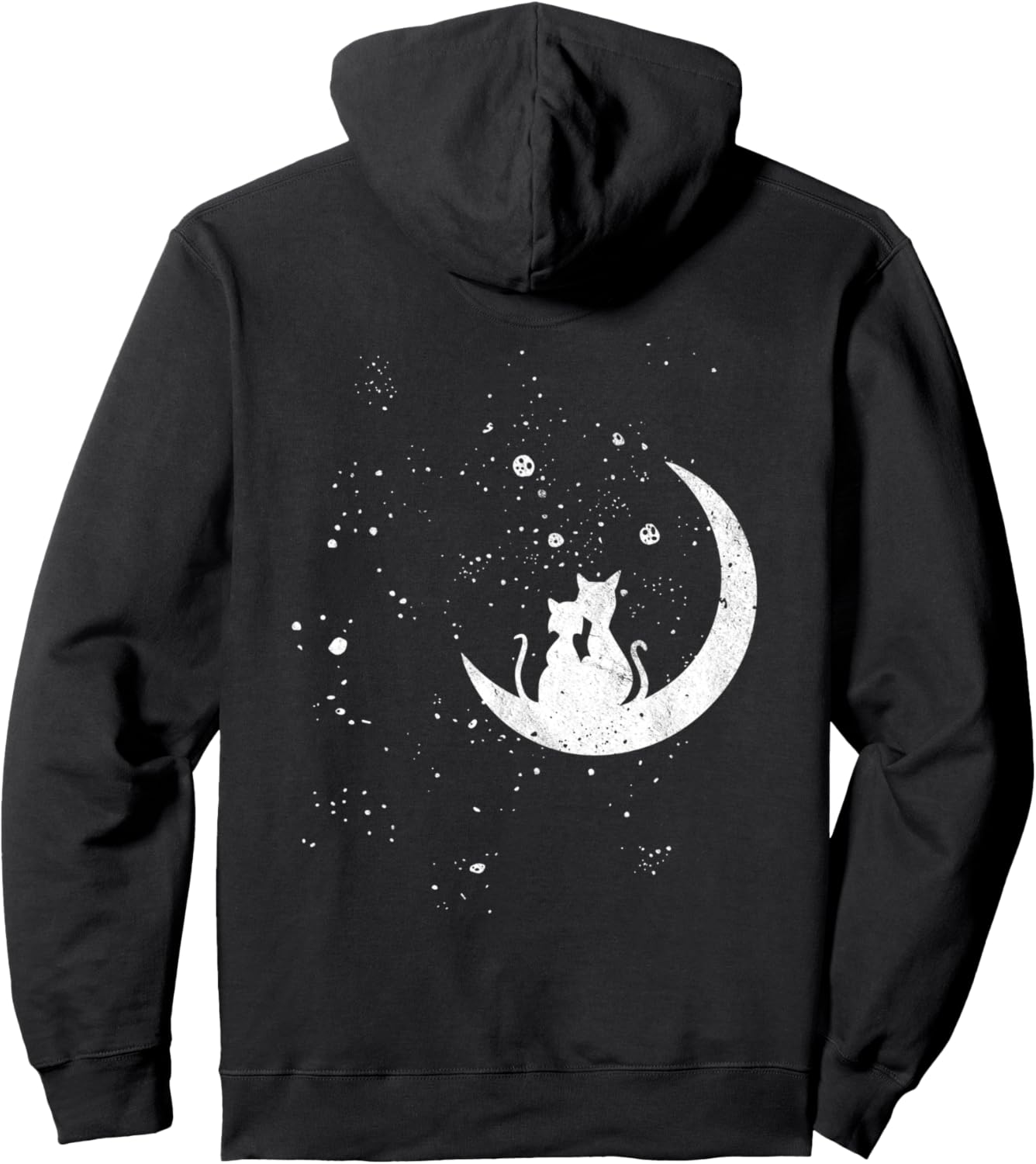 

Романтическая пара кошек, сидящих на луне (худи) Funny Gifts For Cat Lovers, черный