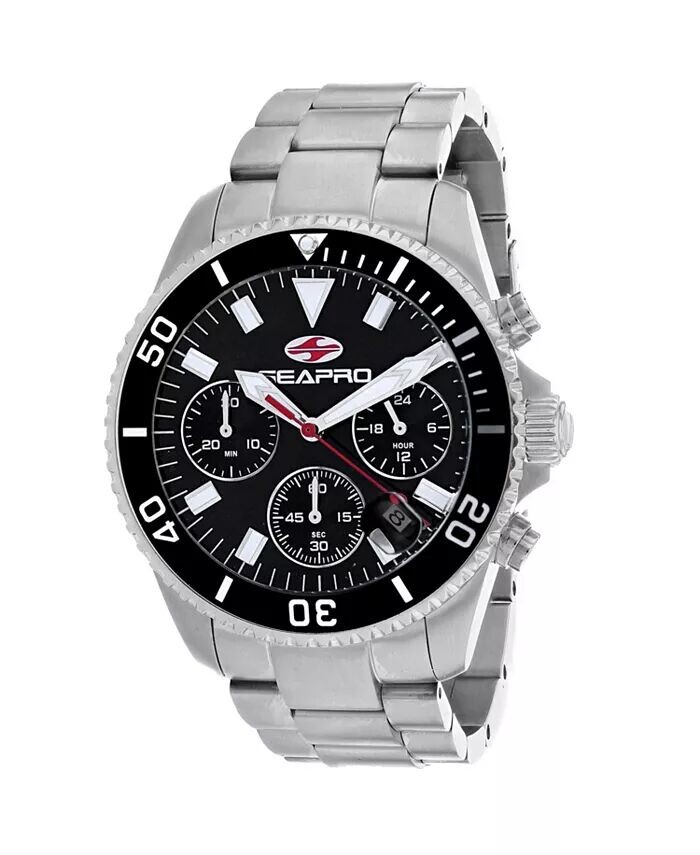

Мужские часы Scuba 200 Chrono с черным циферблатом — SP4351 Seapro, черный