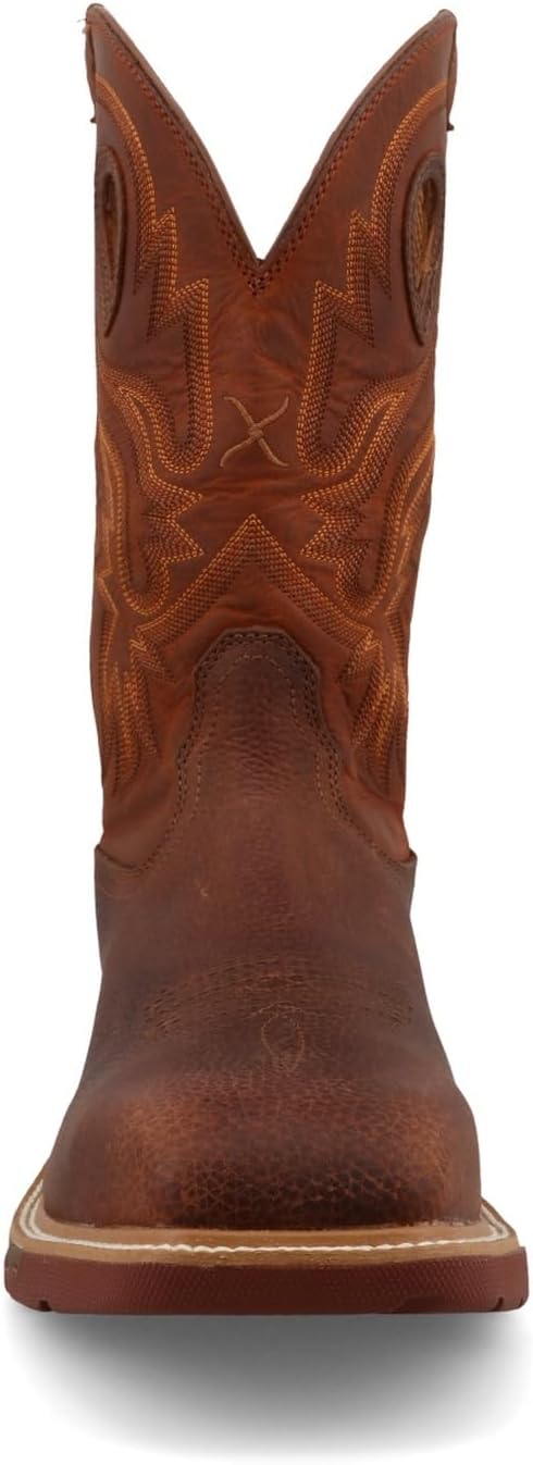 Ботинки Twisted X Men's 12 Western, квадратный носок, с металлическим носком и технологией CellStretch, Ginger & Rust — фото 4