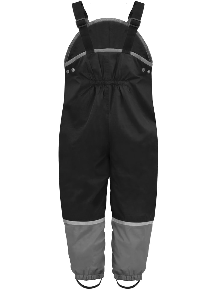 Normani Outdoor Sports Детские непромокаемые штаны на подтяжках, черные — фото 2
