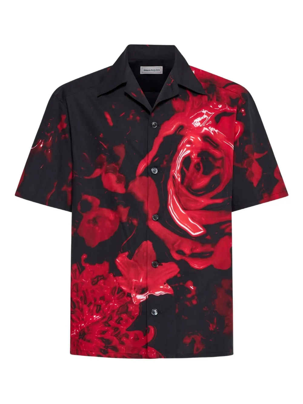 

Рубашка Dutch Flower из органического хлопка Alexander McQueen, черный