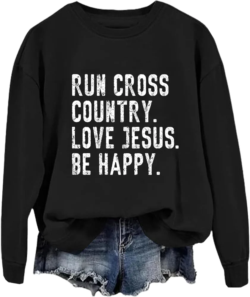 

Толстовка Run Cross Country Love Jesus Be Happy FITKEYS