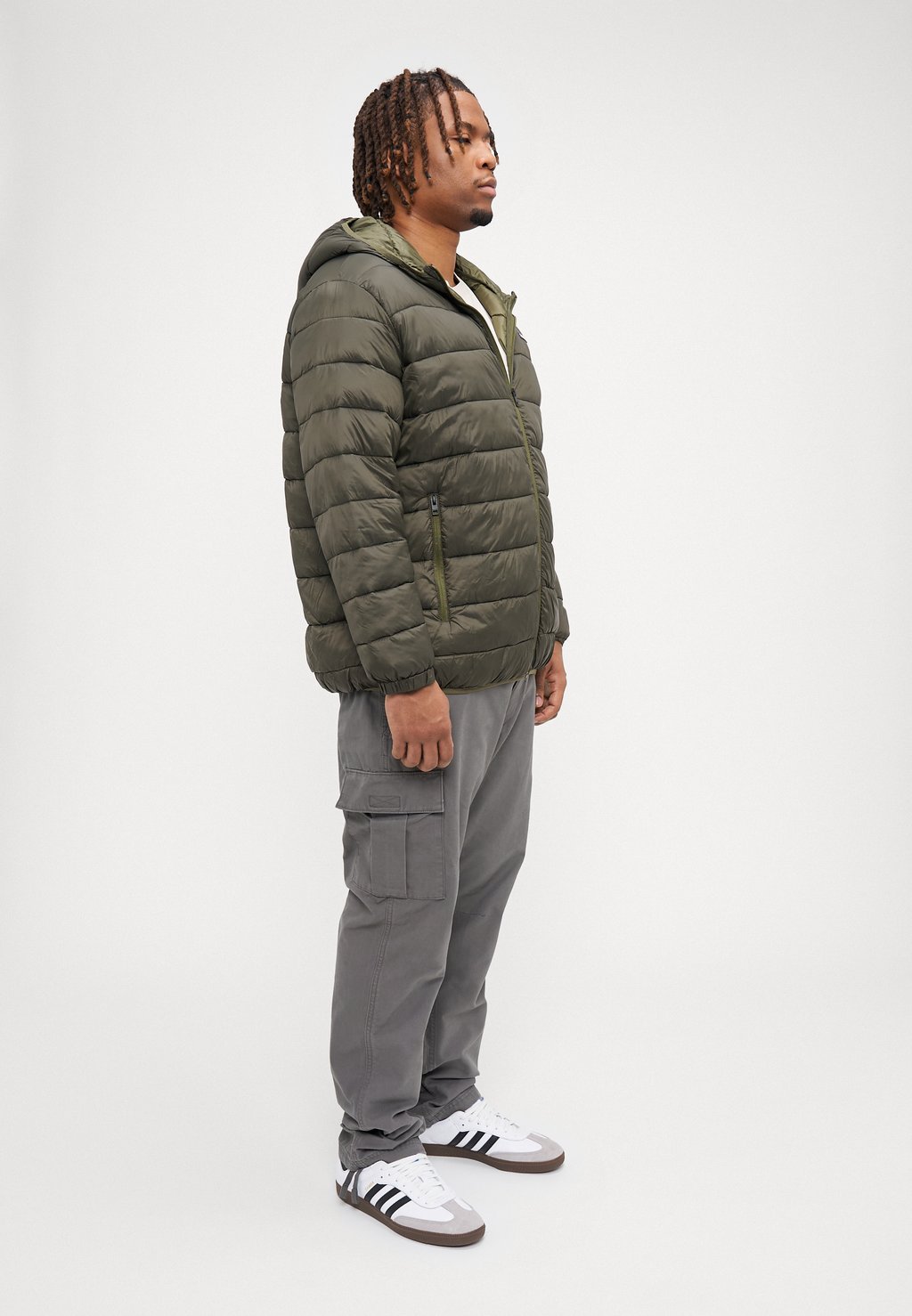 

Легкая куртка JJVINCENT PUFFER HOOD Jack & Jones, оливковый