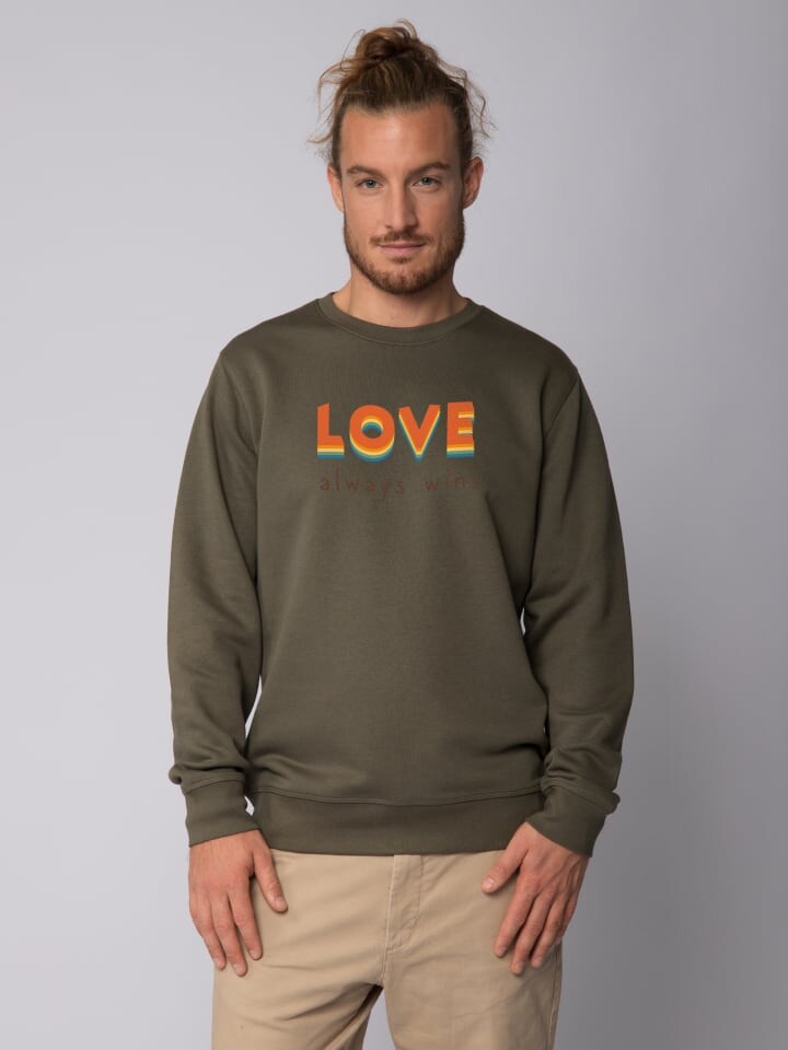 

Толстовка wat Apparel Love always wins, хаки