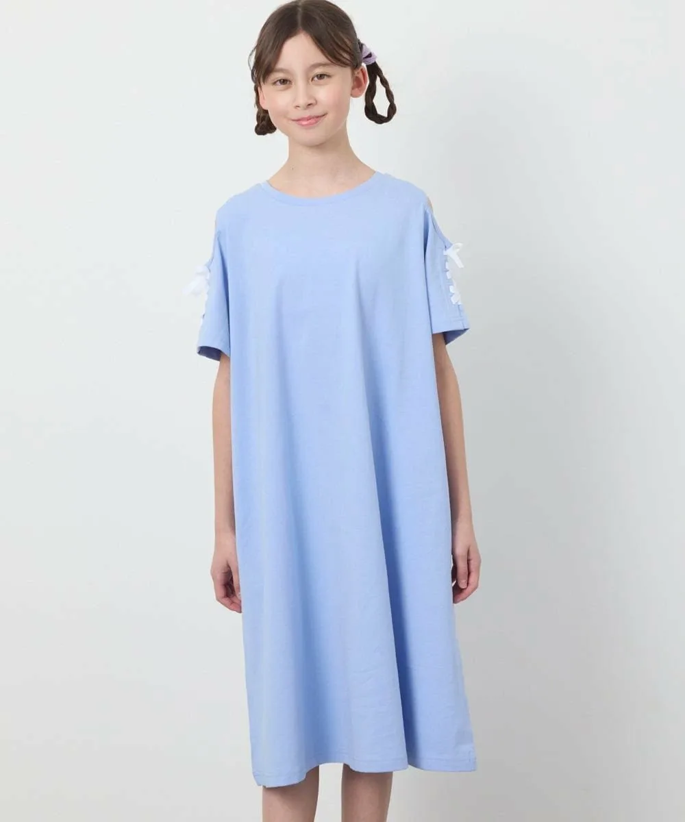 Платье с открытыми плечами и шнуровкой A.V.V, Light blue