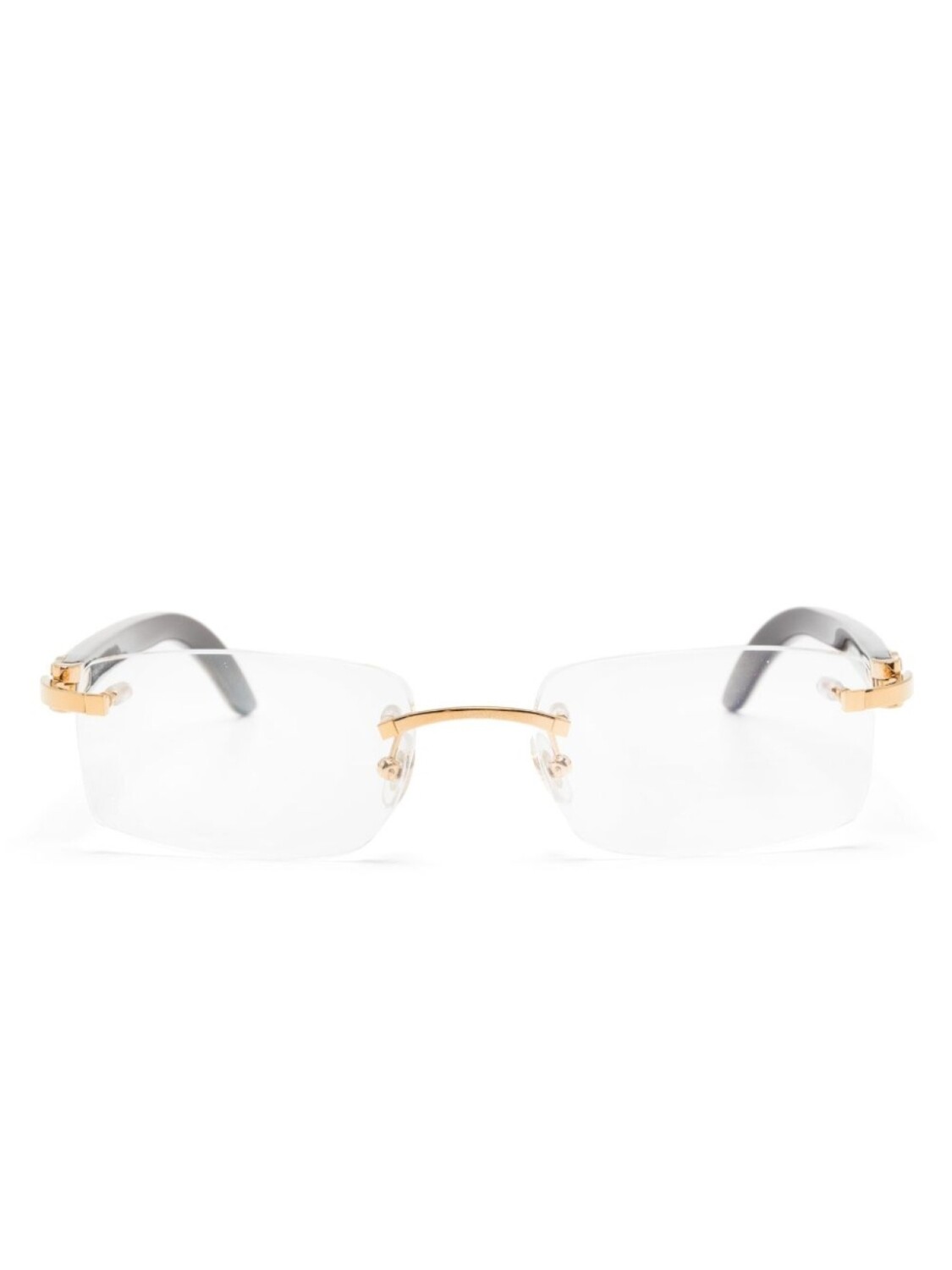 

Cartier Eyewear очки в прямоугольной безободковой оправе, золотой