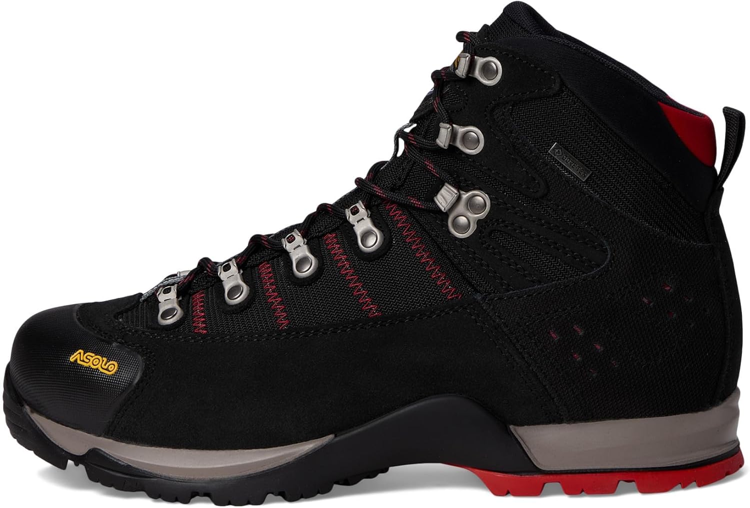 Треккинговые ботинки ASOLO Fugitive GTX - мужские, черный/красный — фото 4