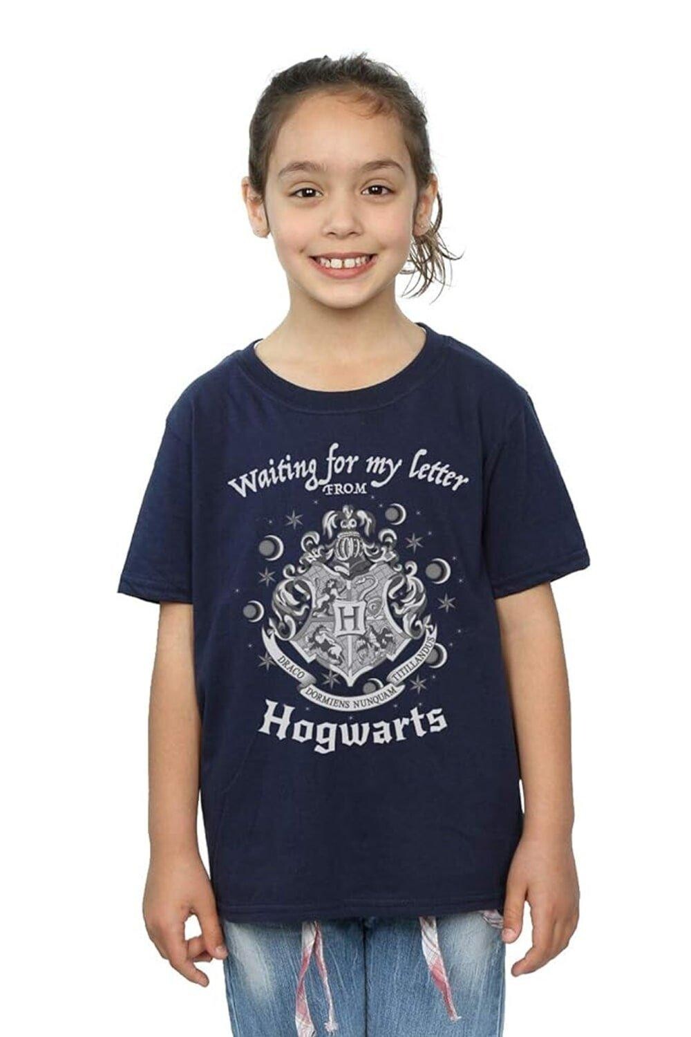Футболка «В ожидании моего письма» из Хогвартса Harry Potter, темно-синий — фото 3