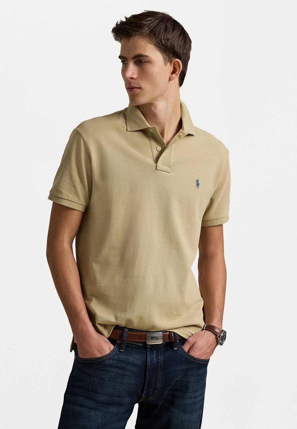 

Рубашка поло SHORT SLEEVE Polo Ralph Lauren, бежевый