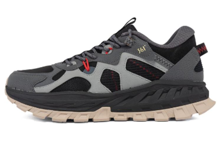 

Амортизирующие износостойкие низкие уличные кроссовки мужские Black Gray 361°, Dawn Stone Black/Smoke Gray