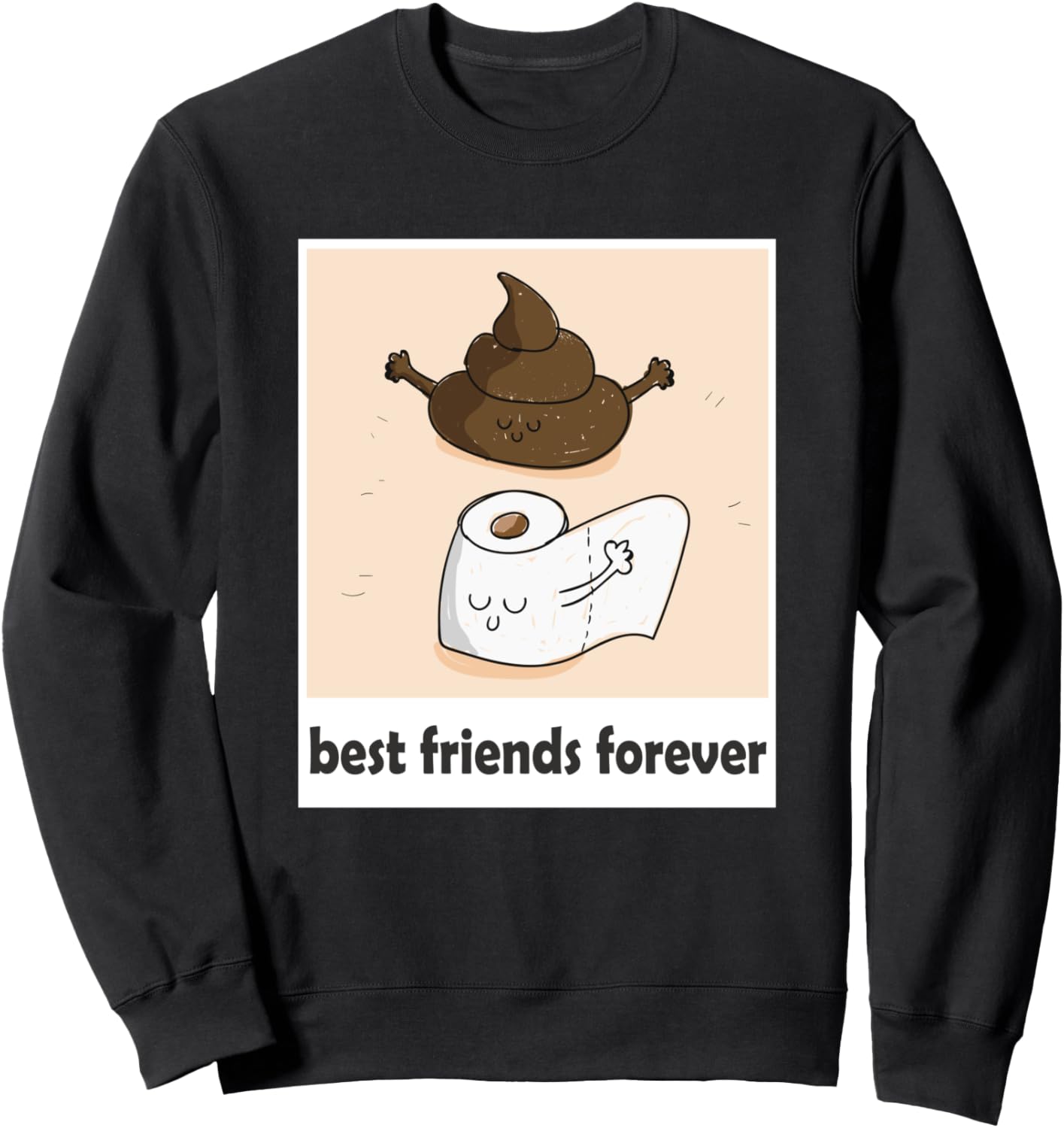 

Забавная толстовка «Лучшие друзья навсегда» с изображением туалетной бумаги и какашек, черная Paper And Poop By Bronson Summers, Черный, Забавная толстовка «Лучшие друзья навсегда» с изображением туалетной бумаги и какашек, черная Paper And Poop By Bronso