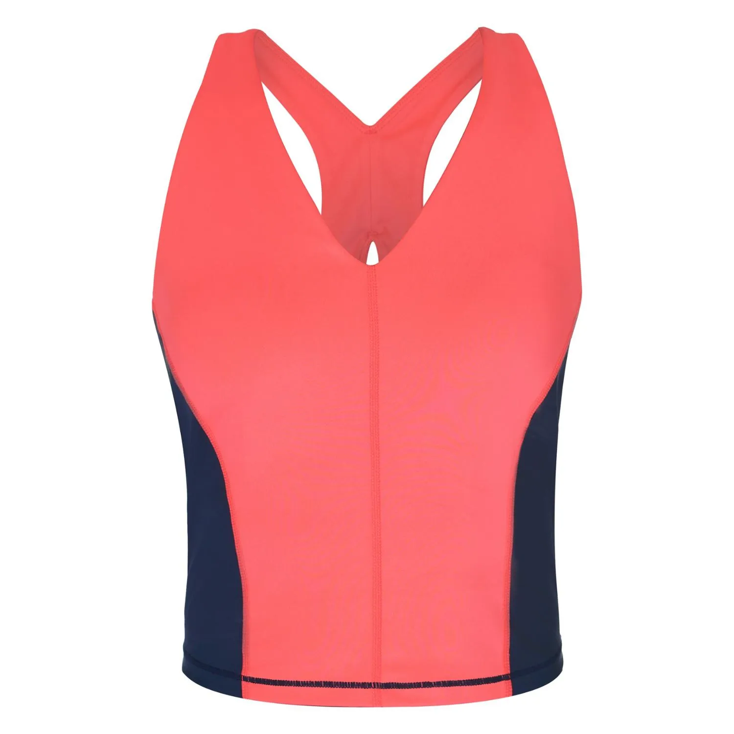 

Топ-бра Power с открытой спиной женский Sweaty Betty, Coral Pink/Navy Blue