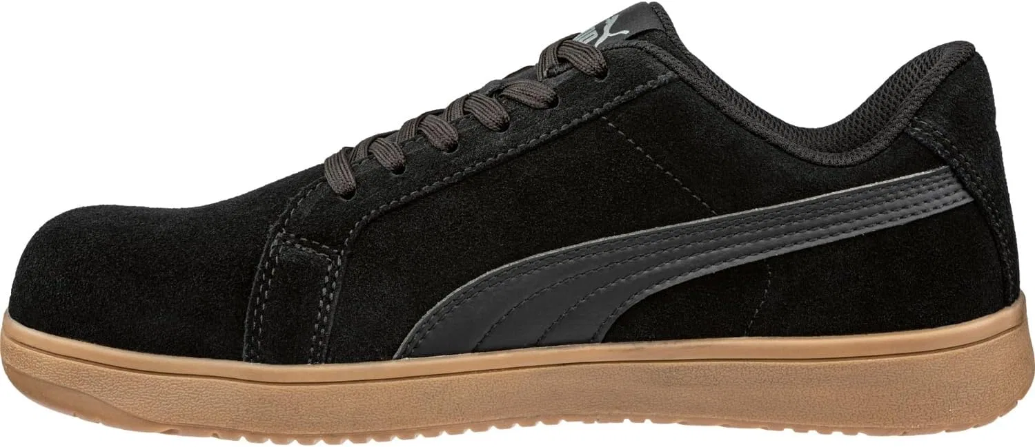 Мужские кроссовки PUMA Iconic Suede Low Oxford из замши, Black Black Gum — фото 2