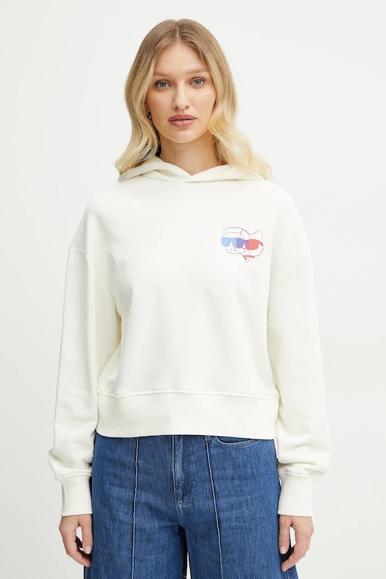 

Хлопковая толстовка IKON Karl Lagerfeld, бежевый