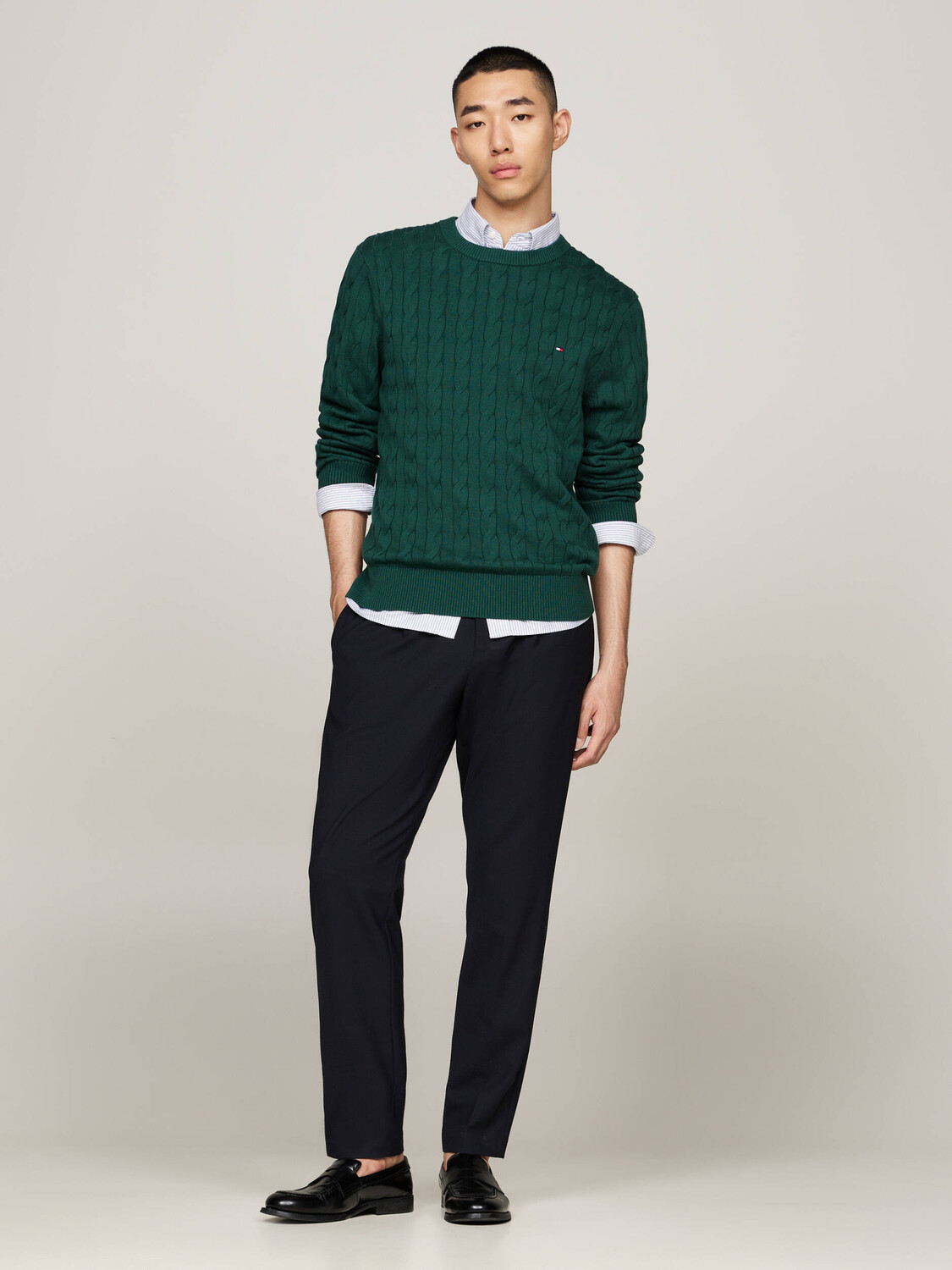 Свитер Tommy Hilfiger Regular Fit, цвет verde bottiglia — фото 2