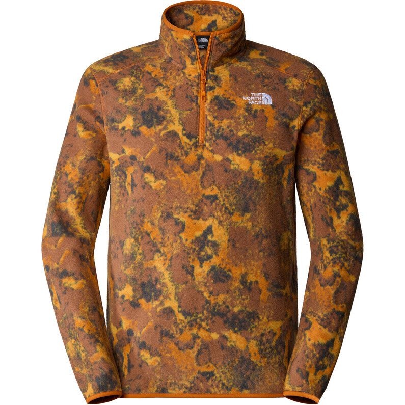 

Мужской пуловер с молнией 1/4 с принтом 100 Glacier The North Face, коричневый